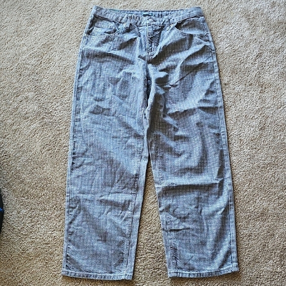 Women's Mid-Rise 90's Relaxed Straight Jeans - Wild Fable Gray Sparkley Size 10 - Picture 3 of 8
